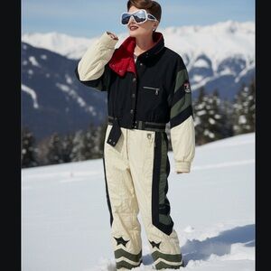 Bogner Stylish Black and Cream Women's Ski Jumpsuit